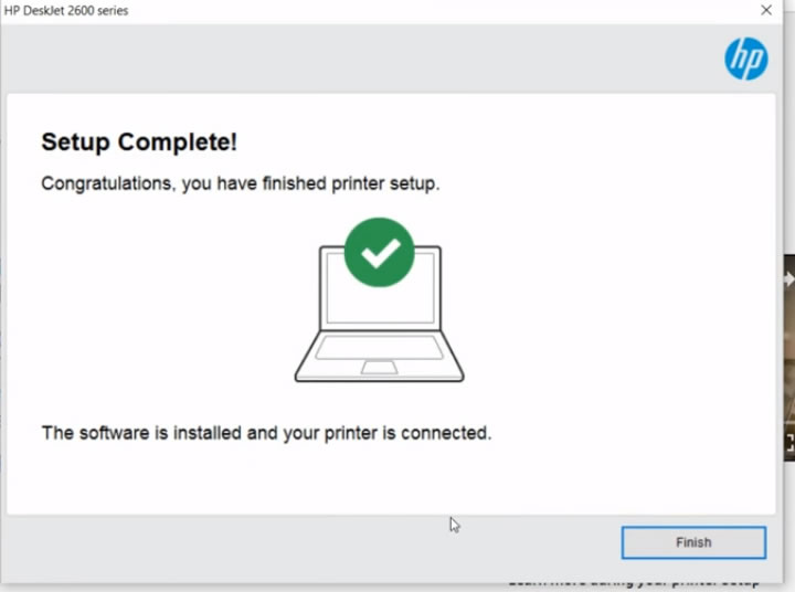 When installation is complete