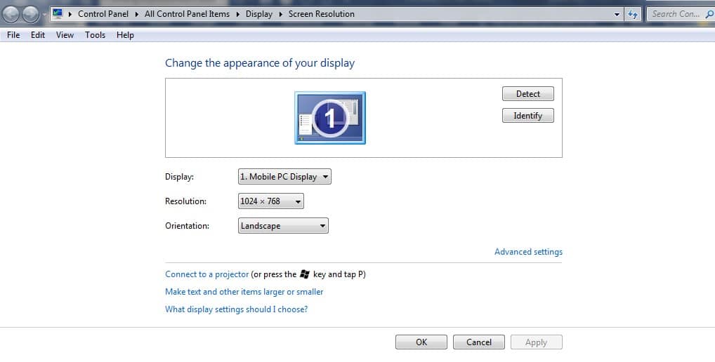 monitor display settings