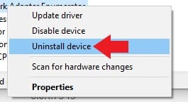 uninstall device