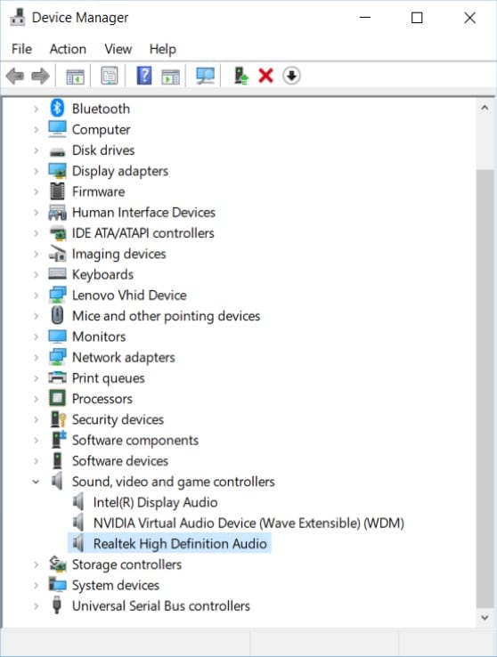 Realtek Audio Device Fixed