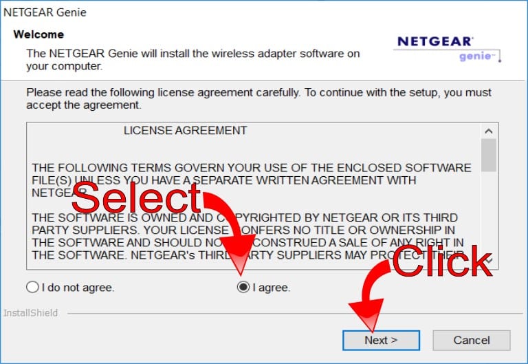 Accept Genie License Agreement