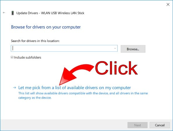 Select from Available Drivers
