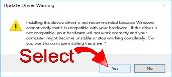 Proceed with Driver Install