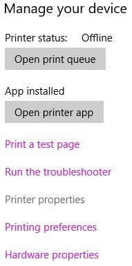 Printer Properties