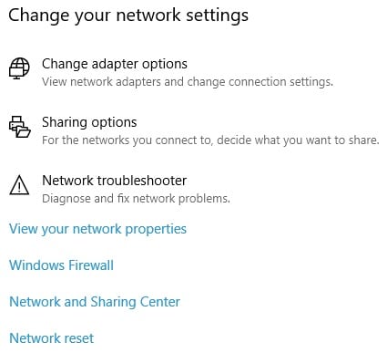 Change Your Network Settings