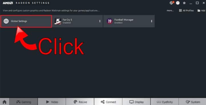 Access Global Settings
