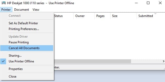 Cancel All Documents