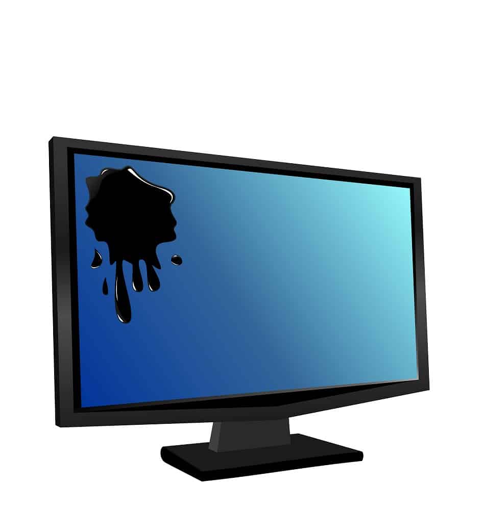 stain in a monitor
