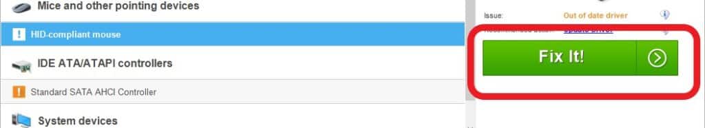 Click on the Driver, and then press Fix It!