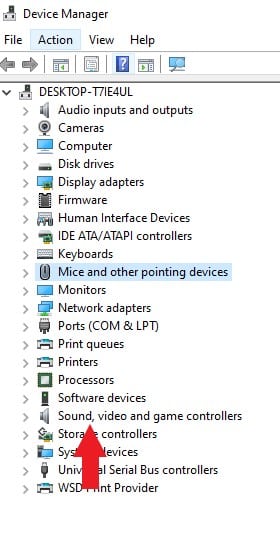 find your Sound, Video, and Game Controllers