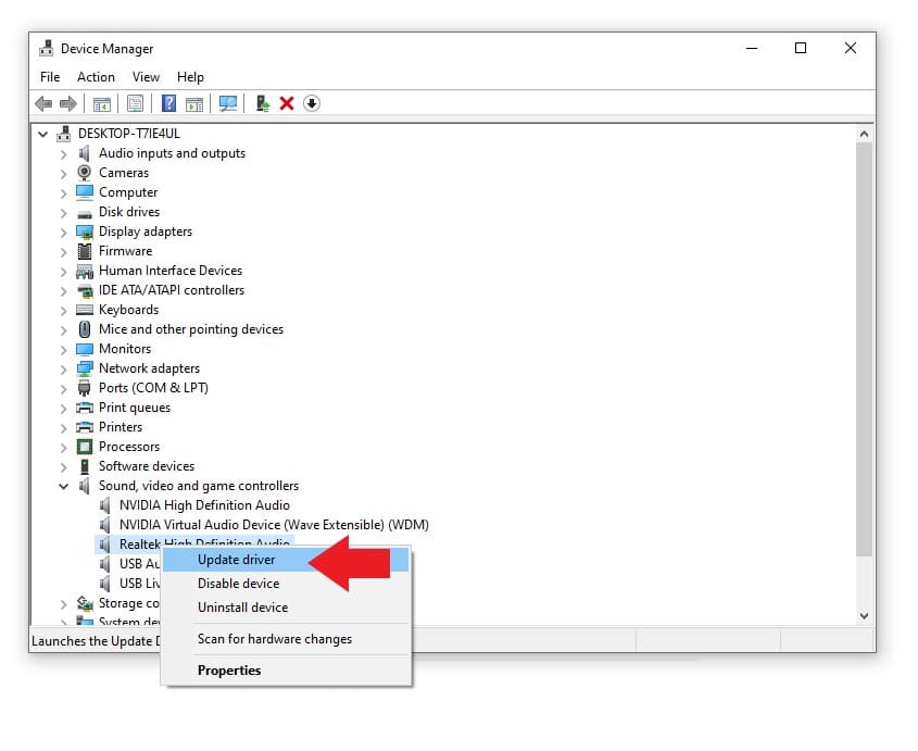 manual update drivers