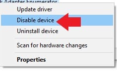 Disable device