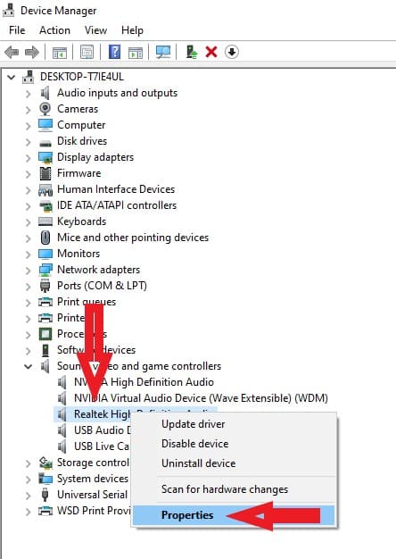 Find Realtek Driver in Device Manager