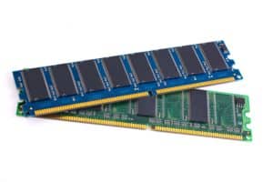 DDR memory module isolated on white background