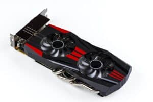 graphic card isolated on white background