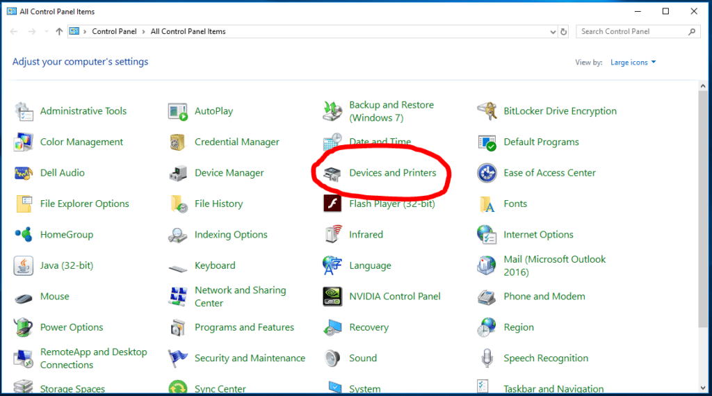 devices and printers