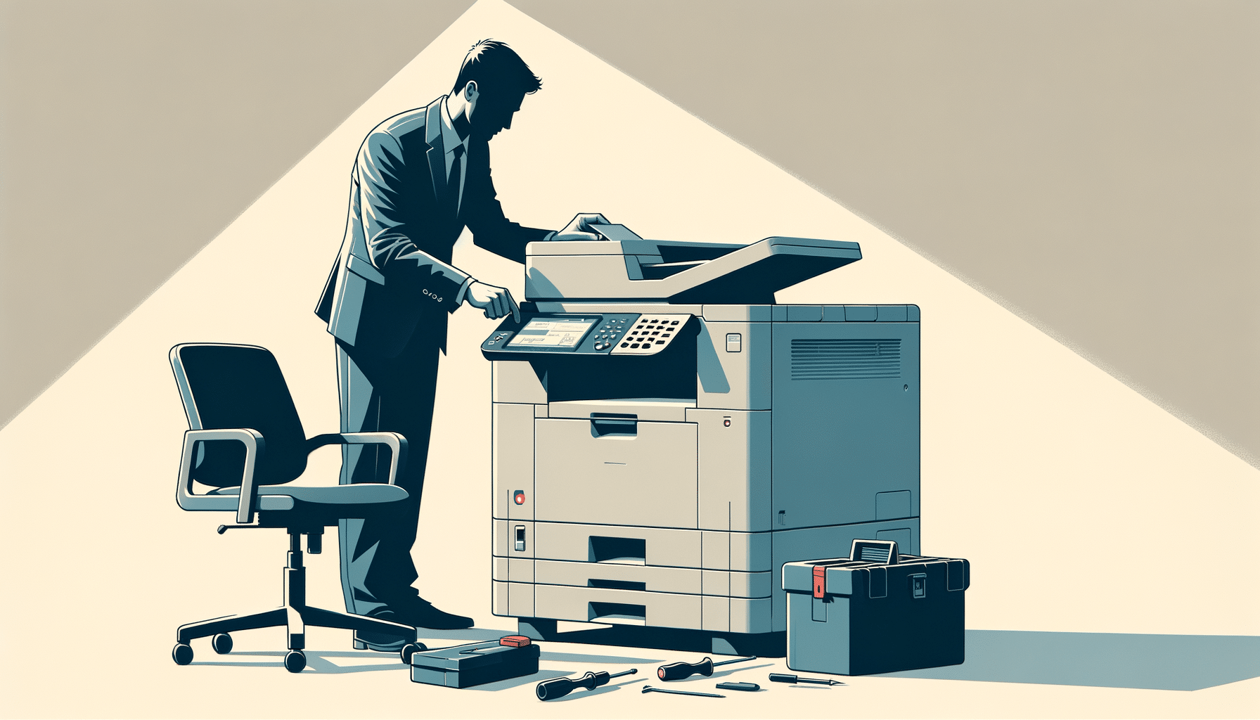 Person troubleshooting Samsung ProXpress M3870FW printer