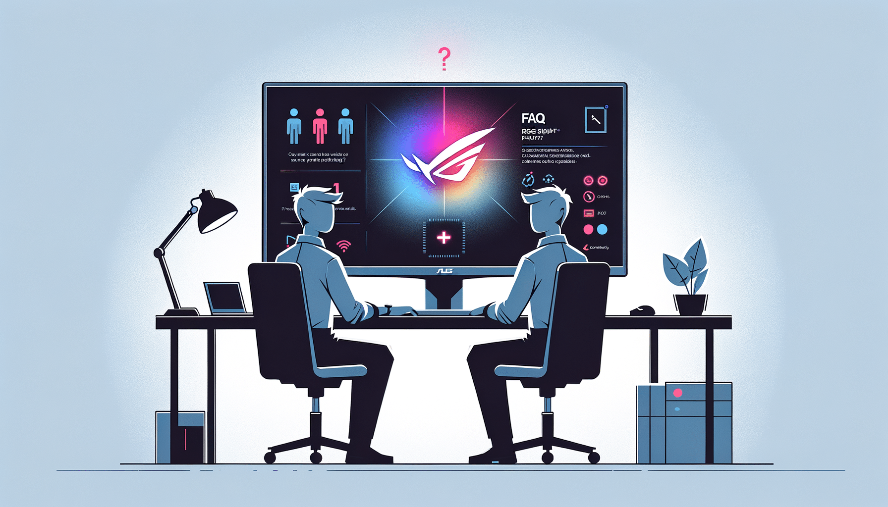 FAQ on computer screen about ASUS ROG Swift PG279Q monitor issues