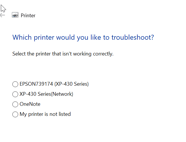 My printer is not listed