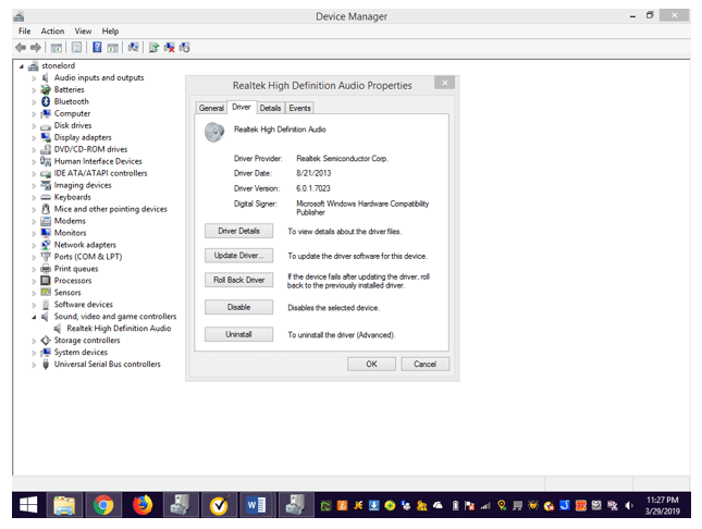 select and update driver