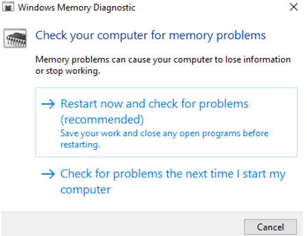 windows 7 memory problems